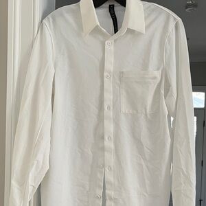 Classic White Men's Dress Shirt